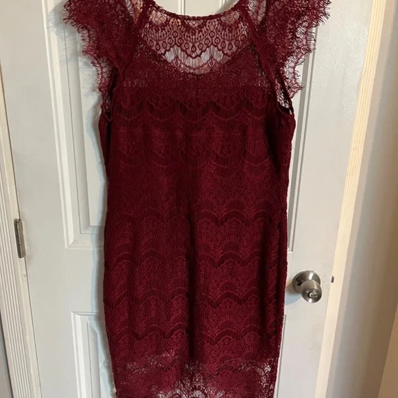 Intimately Free People Peek-A-Boo Lace
Burgundy Slip Dress - Picture 2 of 5